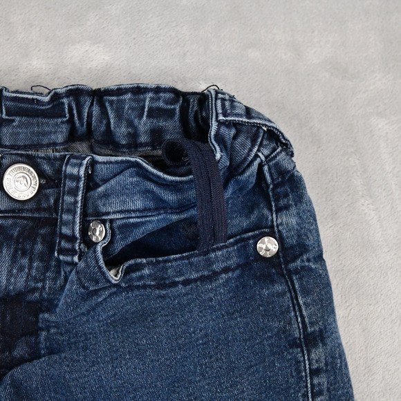 True Religion Geno Slim Jeans Women's Sz 12 (23x26) Elastic Waist Distressed - Picture 5 of 11